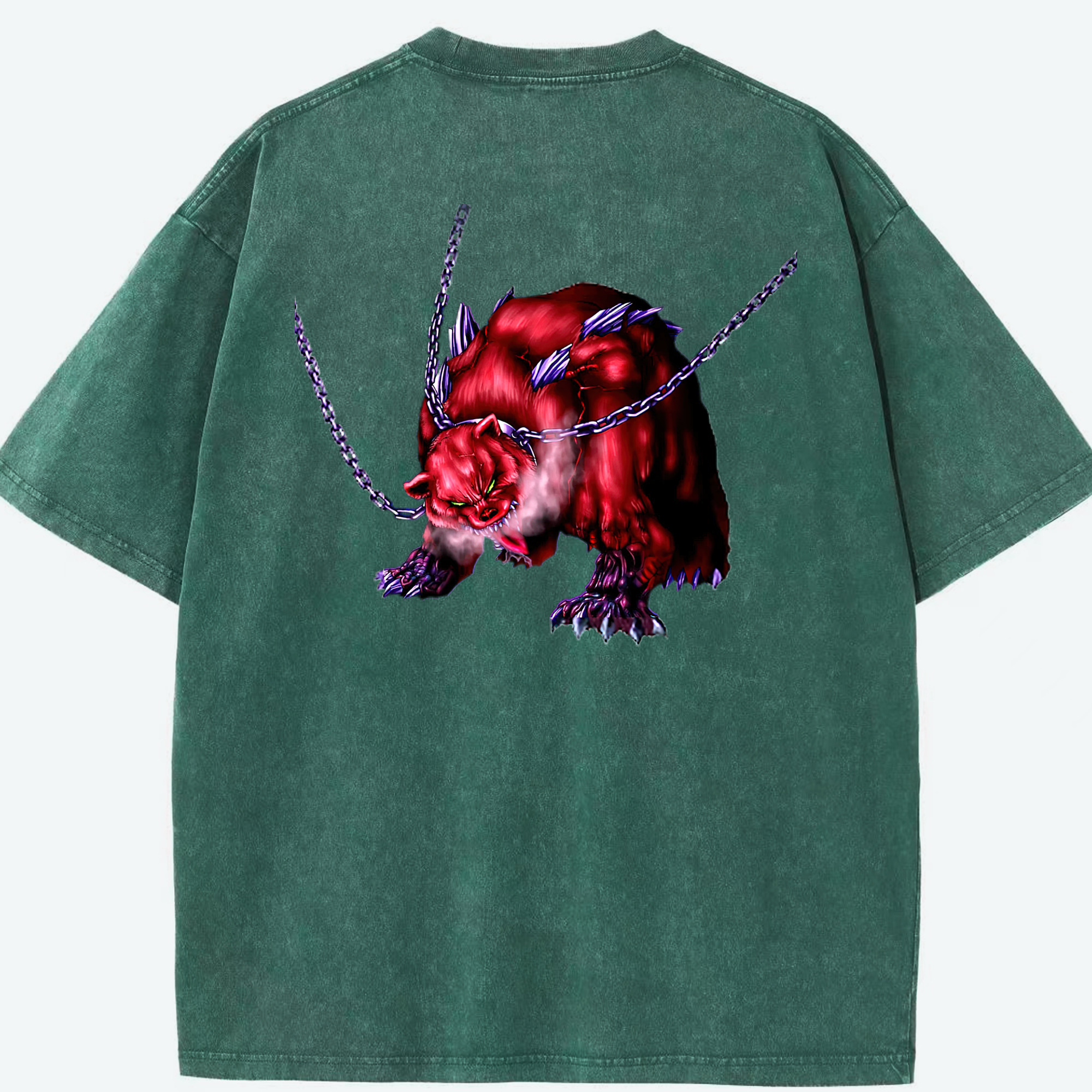 （画像用） 遊☆戯☆王 Yu-Gi-Oh! 綿100% ヴィンテージ風 半袖Tシャツ（背面プリント）